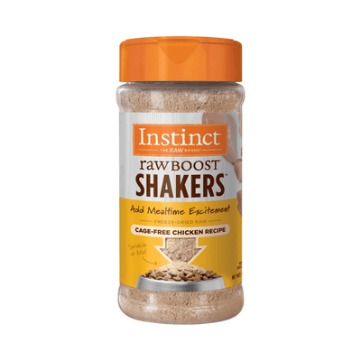 Freeze Dried Cat Food Topper - RAW BOOST SHAKERS, Cage-Free Chicken Recipe, 5.5 oz - J & J Pet Club - Instinct