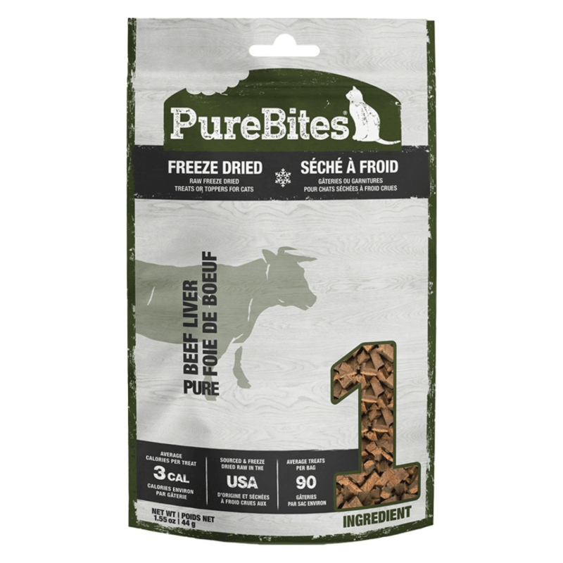 Freeze Dried Cat Treat - Beef Liver - 1.55 oz - J & J Pet Club - Purebites