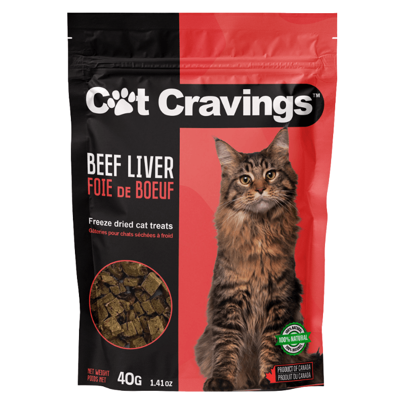 Freeze Dried Cat Treat - Beef Liver - 40 g - J & J Pet Club - Cat Cravings
