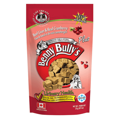 Freeze Dried Cat Treat - Beef Liver Plus & Real Cranberry - 25 g - J & J Pet Club - Benny Bully's
