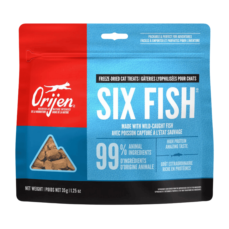 Freeze Dried Cat Treat - Six Fish - 35 g - J & J Pet Club - Orijen