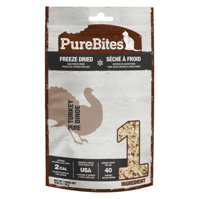 Freeze Dried Cat Treat - Turkey - 0.92 oz - J & J Pet Club - Purebites