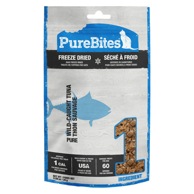 Freeze Dried Cat Treat, Wild-Caught Tuna, 0.88 oz - J & J Pet Club - Purebites