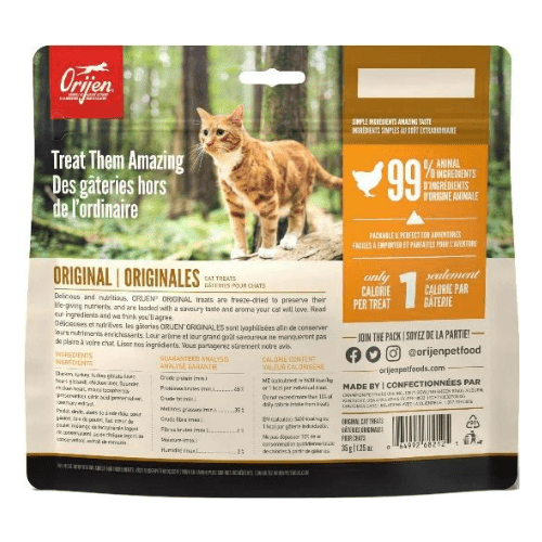 Freeze-Dried Cat Treats, Original - 35 g / 1.25 oz - J & J Pet Club - Orijen