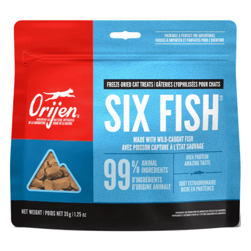 Freeze-Dried Cat Treats, Six Fish - 35 g / 1.25 oz - J & J Pet Club - Orijen