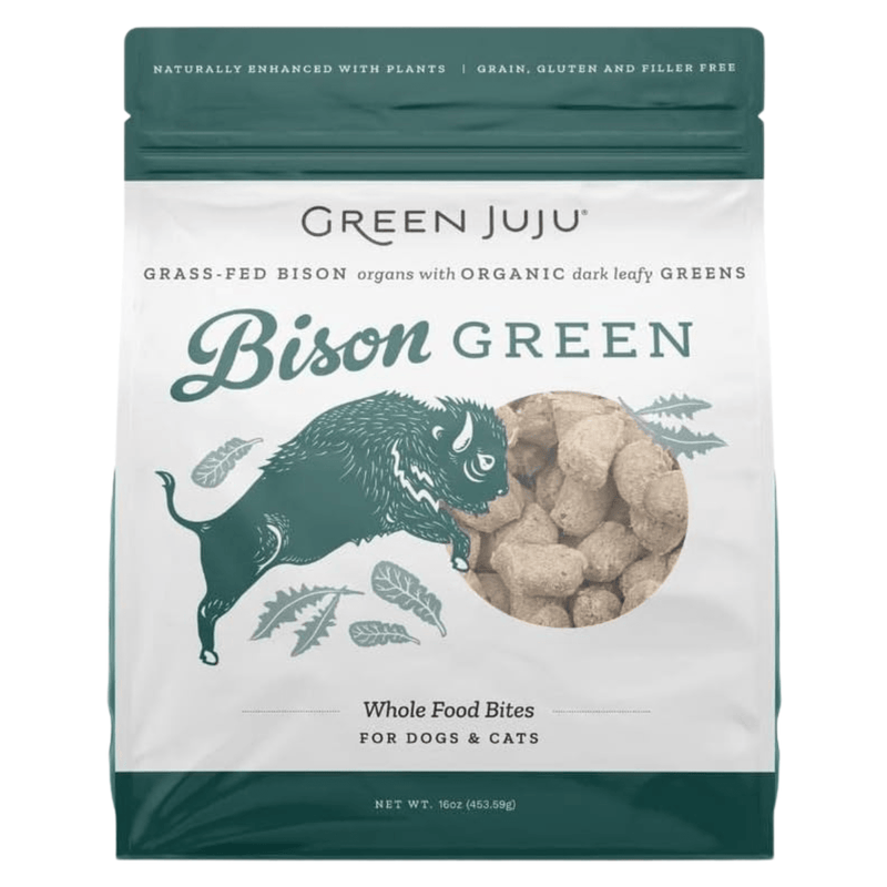 Freeze Dried Dog & Cat Treat - Bison Green - J & J Pet Club - GREEN JUJU