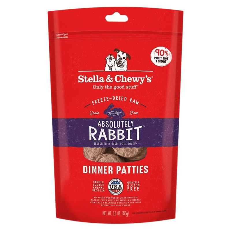 Freeze Dried Dog Food - Absolutely Rabbit - Dinner Patties - J & J Pet Club - Stella & Chewy's