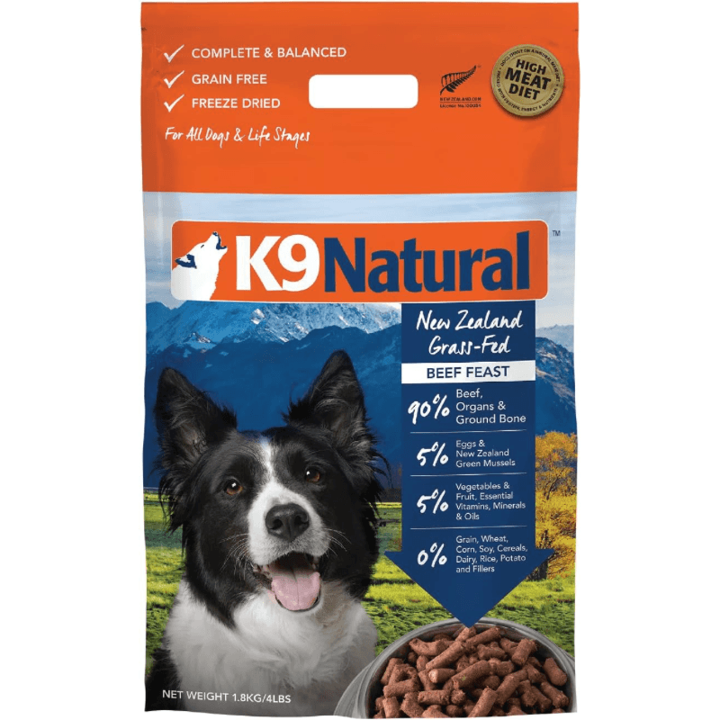 Freeze Dried Dog Food - Beef Feast - J & J Pet Club - K9 Natural