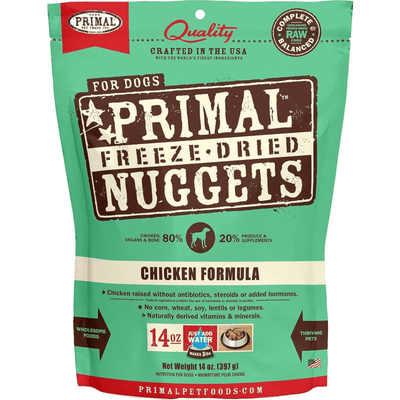 Freeze Dried Dog Food - Chicken Dinner Nuggets - J & J Pet Club - Primal