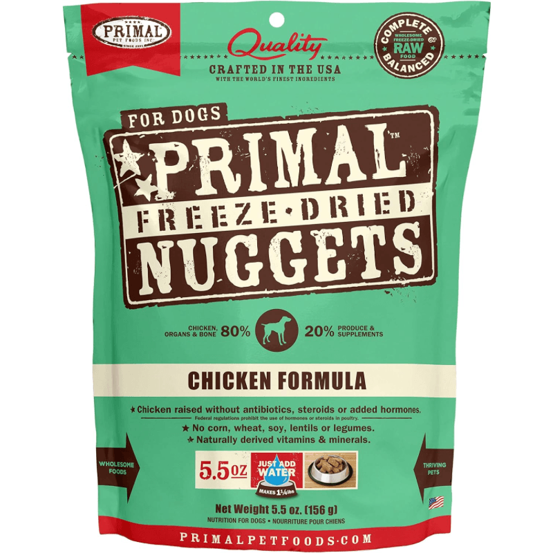 Freeze Dried Dog Food - Chicken Dinner Nuggets - J & J Pet Club - Primal