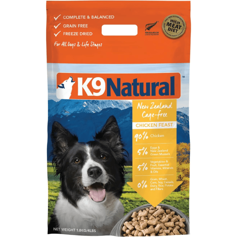 Freeze Dried Dog Food - Chicken Feast - J & J Pet Club - K9 Natural
