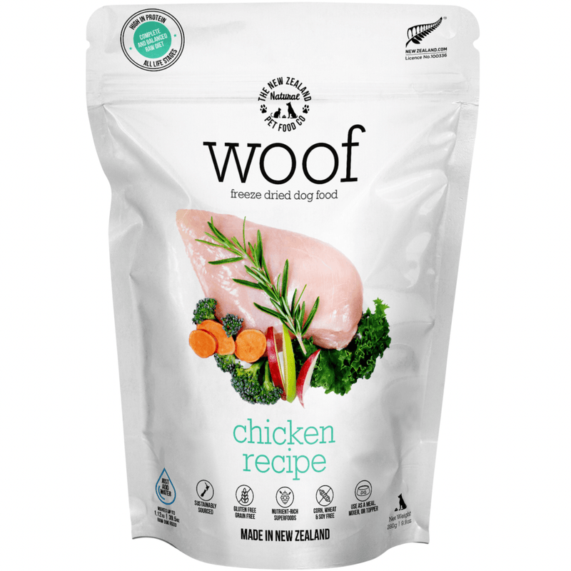 Freeze Dried Dog Food - Chicken Recipe - J & J Pet Club - WOOF