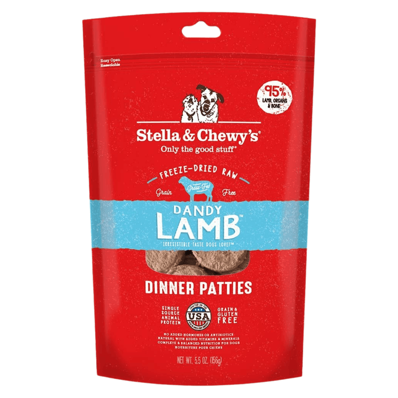 Freeze Dried Dog Food - Dandy Lamb - Dinner Patties - J & J Pet Club - Stella & Chewy's