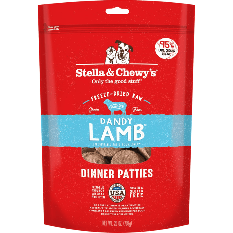 Freeze Dried Dog Food - Dandy Lamb - Dinner Patties - J & J Pet Club - Stella & Chewy's