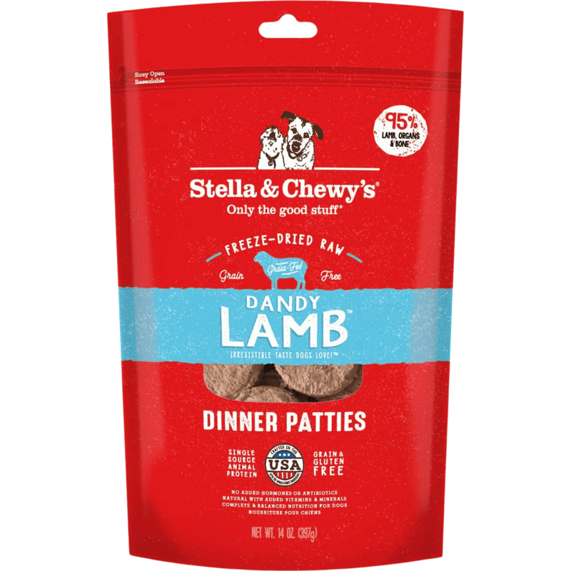 Freeze Dried Dog Food - Dandy Lamb - Dinner Patties - J & J Pet Club - Stella & Chewy's