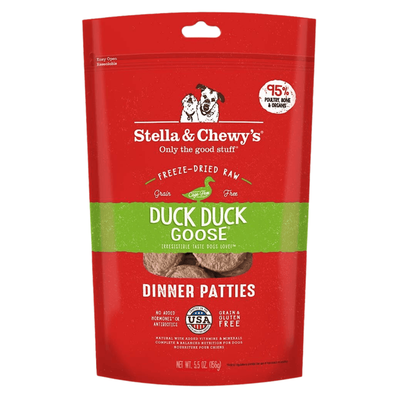 Freeze Dried Dog Food - Duck Duck Goose - Dinner Patties - J & J Pet Club - Stella & Chewy's