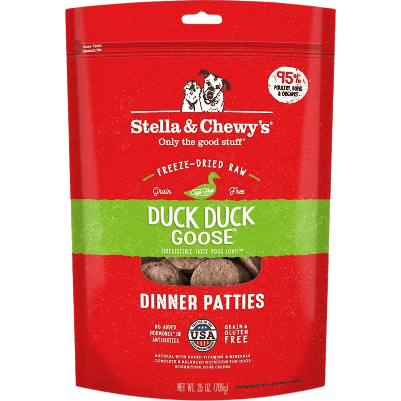 Freeze Dried Dog Food - Duck Duck Goose - Dinner Patties - J & J Pet Club - Stella & Chewy's