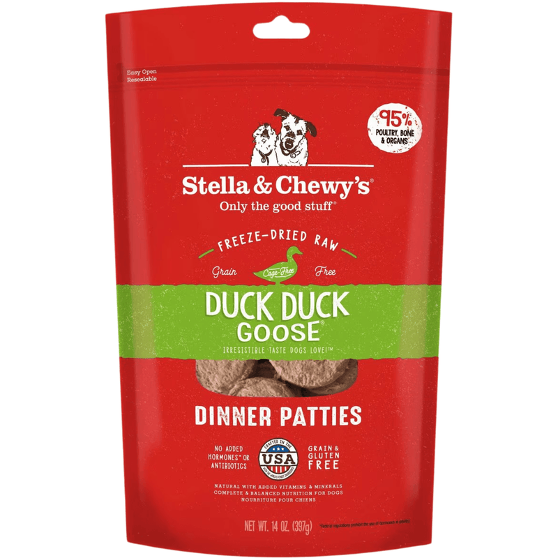 Freeze Dried Dog Food - Duck Duck Goose - Dinner Patties - J & J Pet Club - Stella & Chewy's