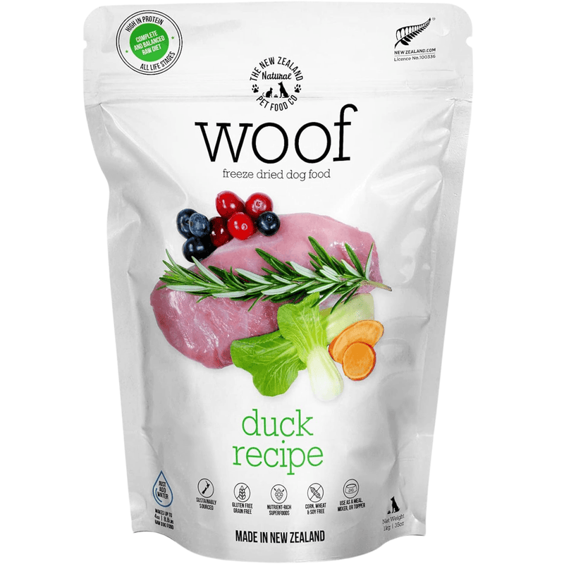 Freeze Dried Dog Food - Duck Recipe - J & J Pet Club - WOOF