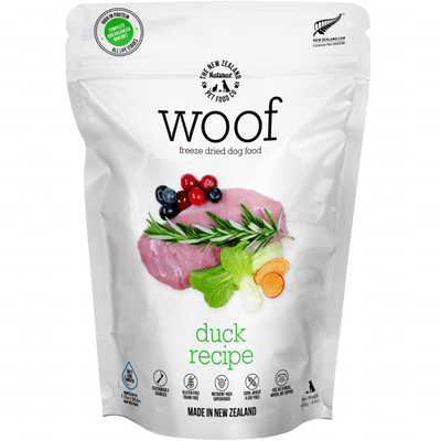 Freeze Dried Dog Food - Duck Recipe - J & J Pet Club - WOOF