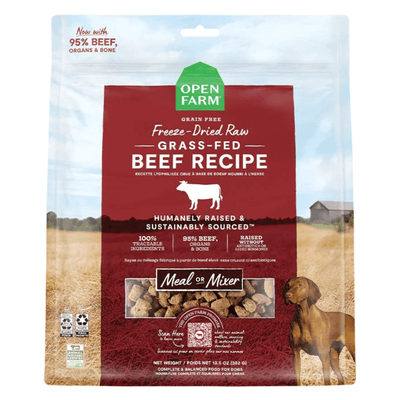 Freeze Dried Dog Food, Grass-Fed Beef Recipe Dinner Morsels - J & J Pet Club - Open Farm