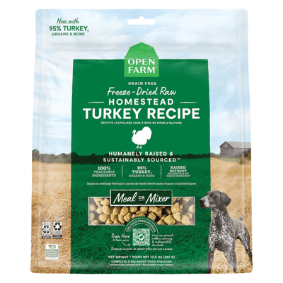 Freeze Dried Dog Food - Homestead Turkey Recipe Dinner Morsels - J & J Pet Club - Open Farm