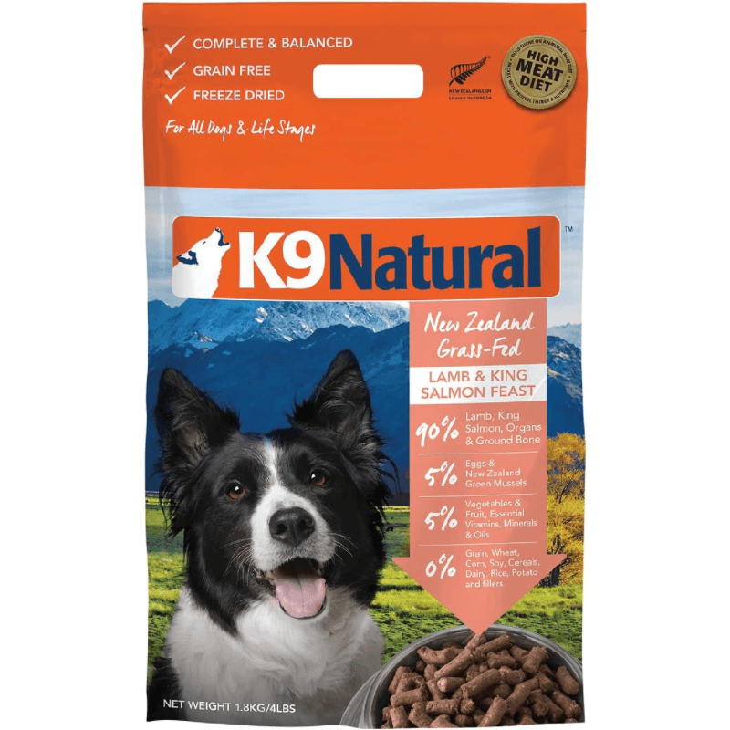 Freeze Dried Dog Food - Lamb & King Salmon Feast - J & J Pet Club - K9 Natural
