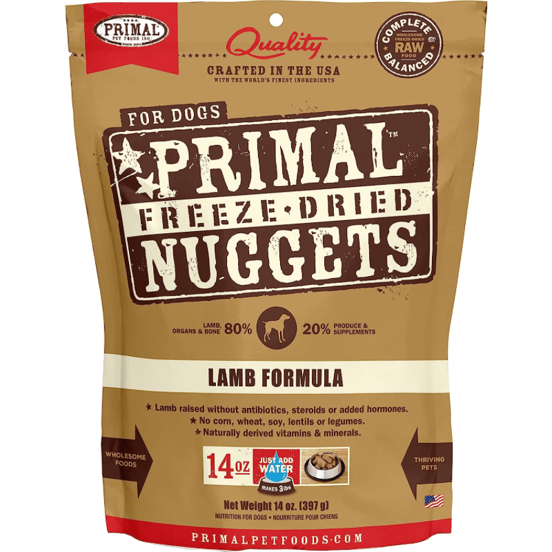 Freeze Dried Dog Food - Lamb Dinner Nuggets - J & J Pet Club - Primal