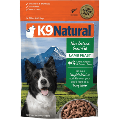 Freeze Dried Dog Food - Lamb Feast - J & J Pet Club - K9 Natural