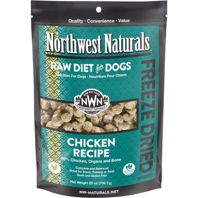 Freeze Dried Dog Food - Nuggets - Chicken Recipe - J & J Pet Club - Northwest Naturals