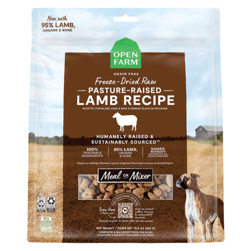 Freeze Dried Dog Food, Pasture-Raised Lamb Recipe Dinner Morsels - J & J Pet Club - Open Farm