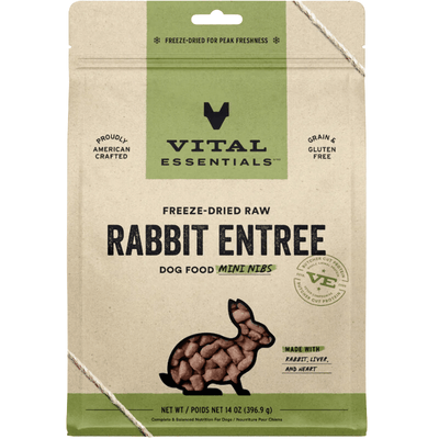 Freeze Dried Dog Food - Rabbit Entree - Mini Nibs - J & J Pet Club - Vital ESSENTIALS