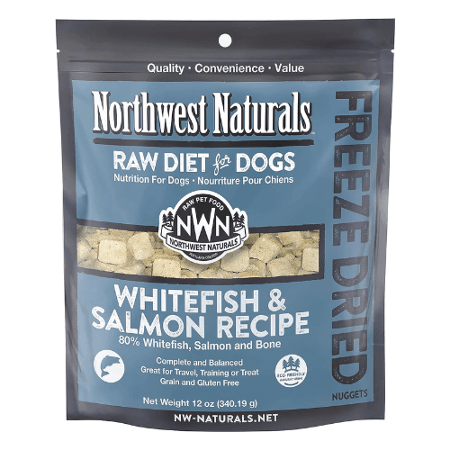 Freeze Dried Dog Food - RAW DIET - Whitefish & Salmon Nuggets - 12 oz - J & J Pet Club