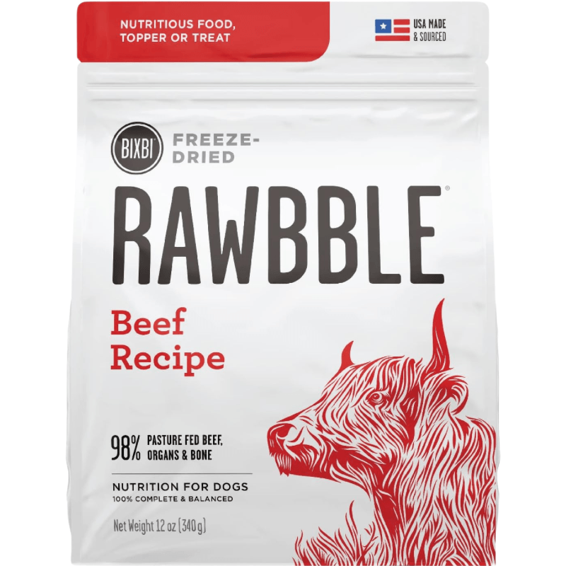 Freeze Dried Dog Food - RAWBBLE - Beef Recipe - J & J Pet Club - BIXBI