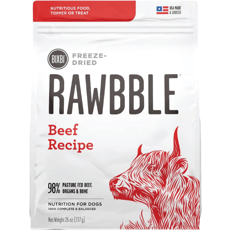Freeze Dried Dog Food - RAWBBLE - Beef Recipe - J & J Pet Club - BIXBI