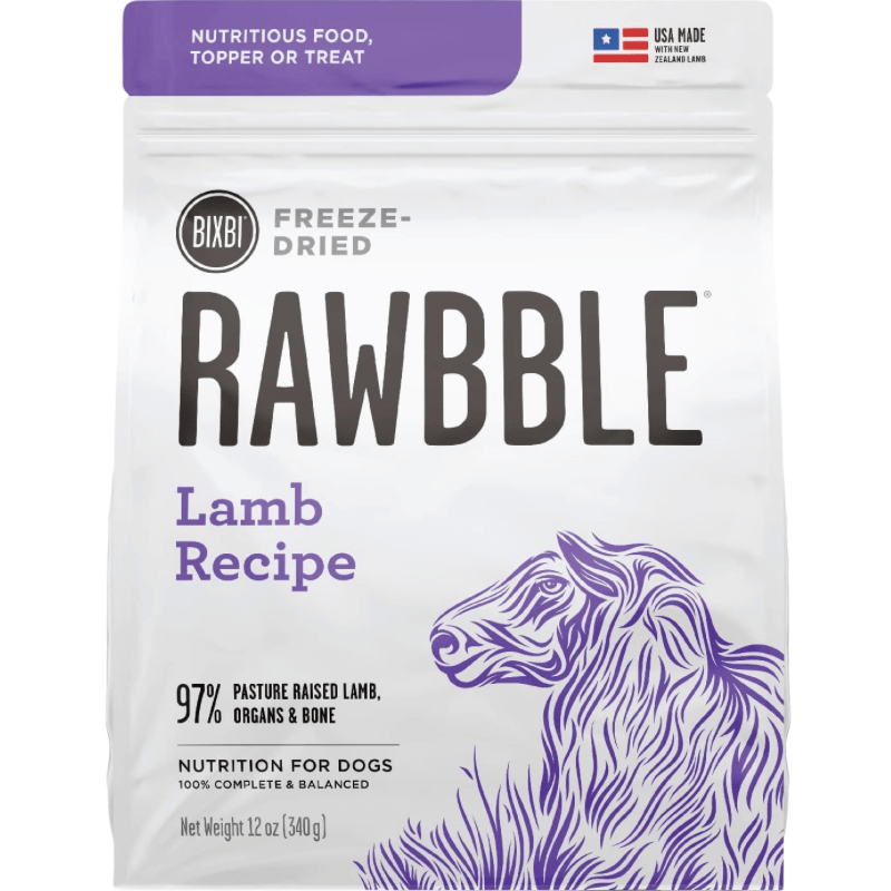 Freeze Dried Dog Food - RAWBBLE - Lamb Recipe - J & J Pet Club - BIXBI