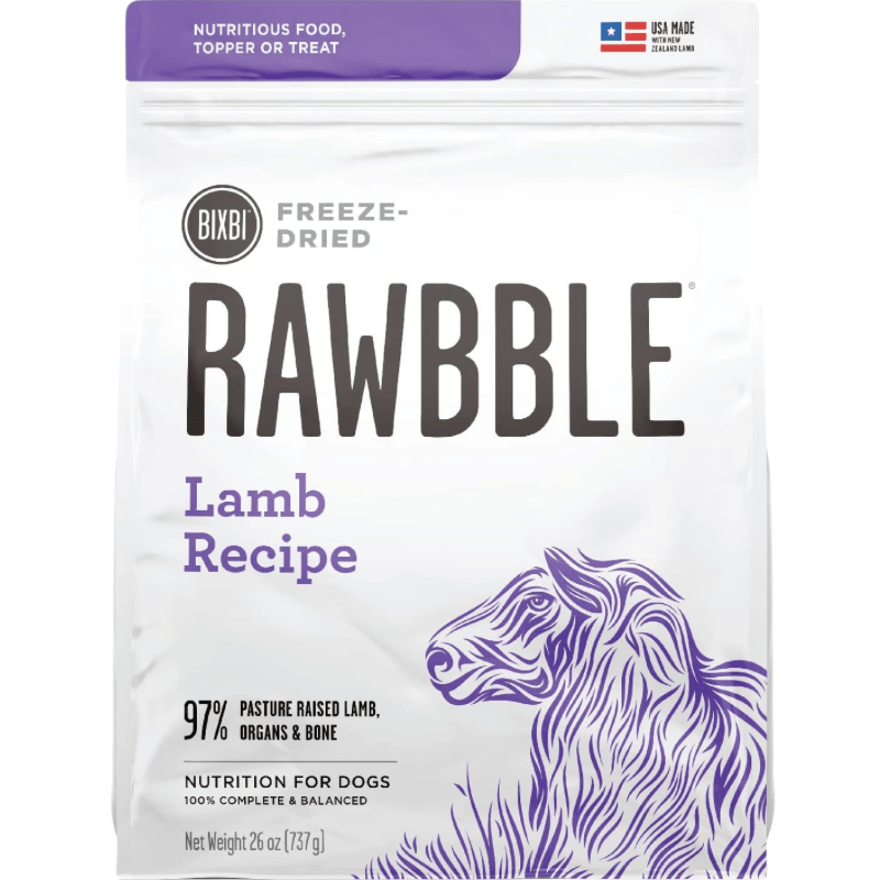 Freeze Dried Dog Food - RAWBBLE - Lamb Recipe - J & J Pet Club - BIXBI