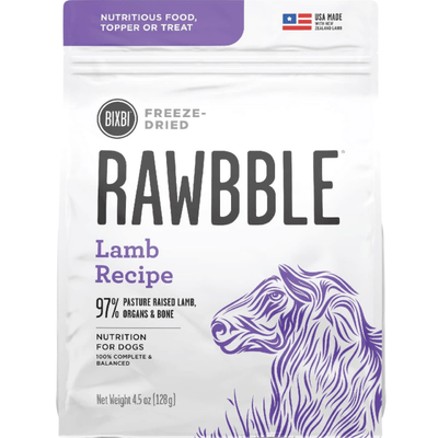 Freeze Dried Dog Food - RAWBBLE - Lamb Recipe - J & J Pet Club - BIXBI