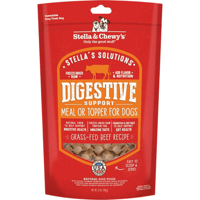 Freeze Dried Dog Food - SOLUTIONS - Digestive Boost - Beef Dinner Morsels - J & J Pet Club - Stella & Chewy's