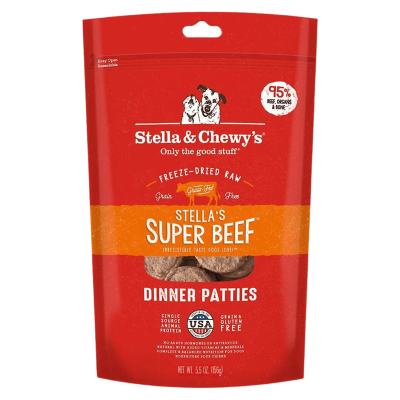 Freeze Dried Dog Food - Stella's Super Beef - Dinner Patties - J & J Pet Club - Stella & Chewy's