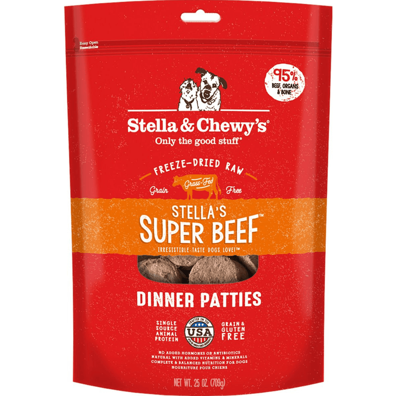 Freeze Dried Dog Food - Stella's Super Beef - Dinner Patties - J & J Pet Club - Stella & Chewy's