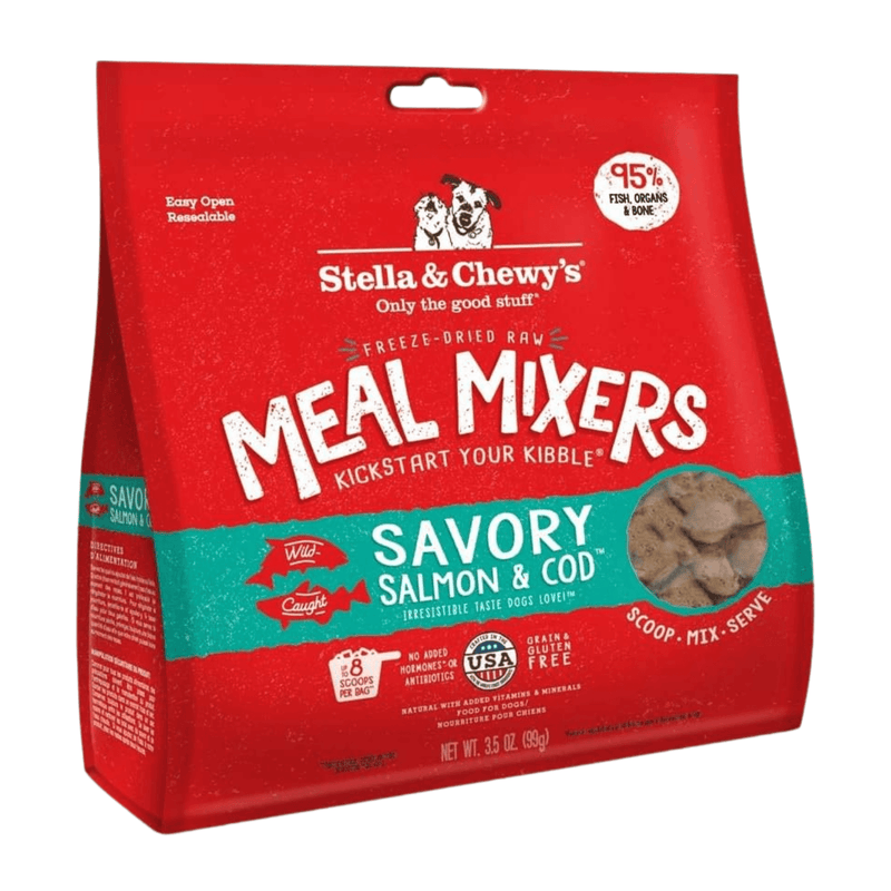 Freeze Dried Dog Food Topper - MEAL MIXERS - SAVORY Salmon & Cod - J & J Pet Club - Stella & Chewy's