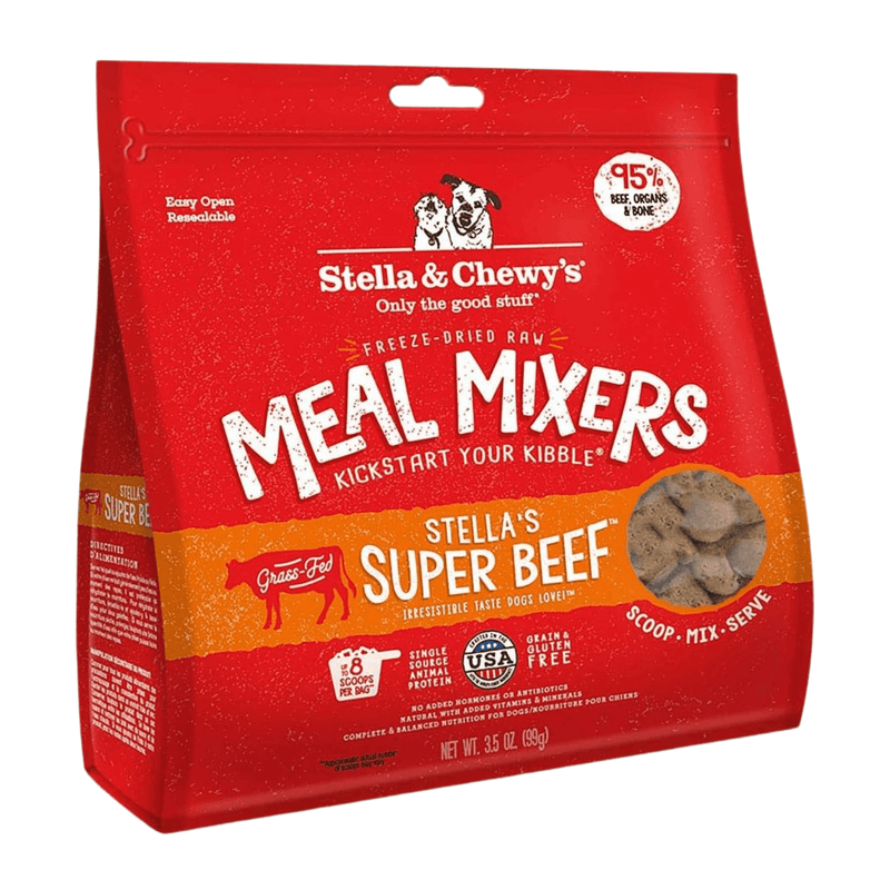 Freeze Dried Dog Food Topper - MEAL MIXERS - Stella's Super Beef - J & J Pet Club - Stella & Chewy's