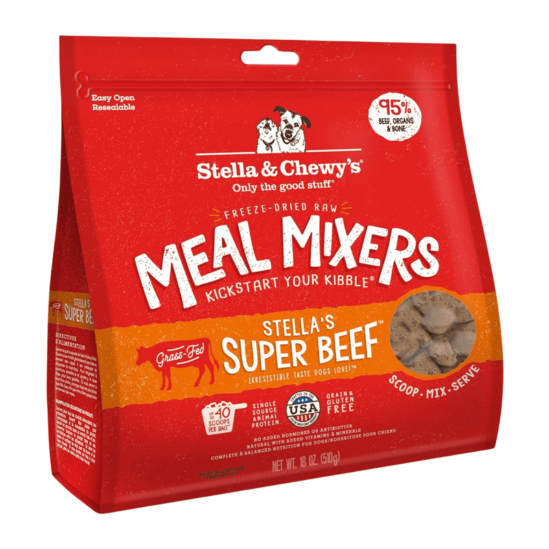 Freeze Dried Dog Food Topper - MEAL MIXERS - Stella's Super Beef - J & J Pet Club - Stella & Chewy's