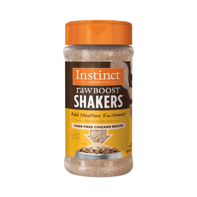 Freeze Dried Dog Food Topper - RAW BOOST SHAKERS, Cage-Free Chicken Recipe, 5.5 oz - J & J Pet Club - Instinct