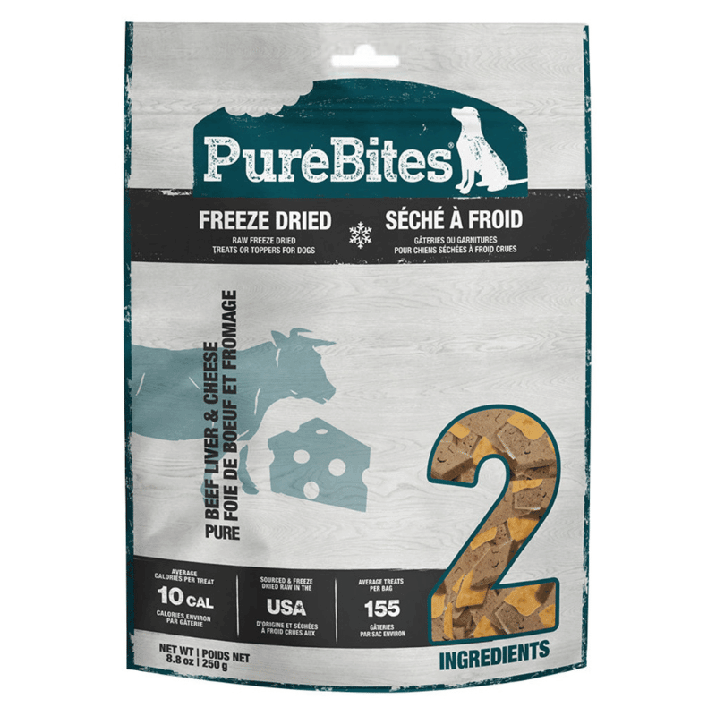 Freeze Dried Dog Treat - Beef Liver & Cheese - J & J Pet Club - Purebites