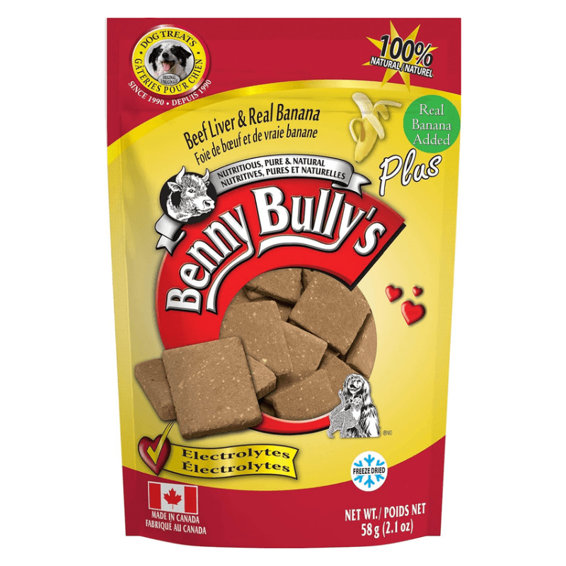 Freeze Dried Dog Treat - Beef Liver & Real Banana - 58 g - J & J Pet Club - Benny Bully's
