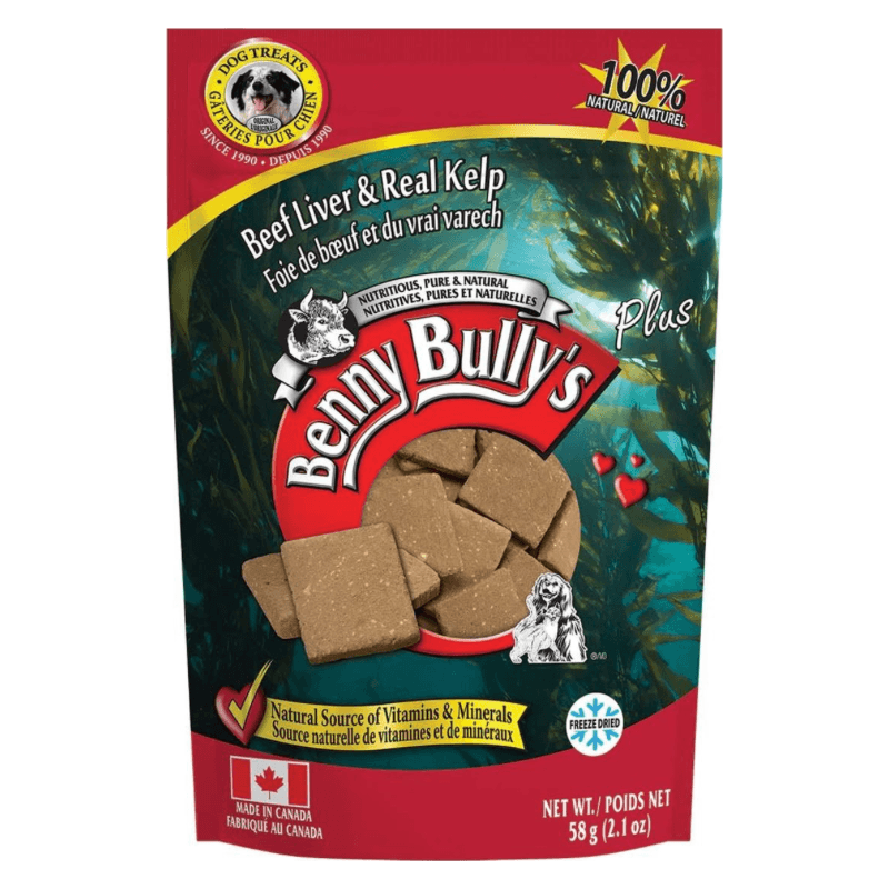 Freeze Dried Dog Treat - Beef Liver & Real Kelp - 58 g - J & J Pet Club - Benny Bully's