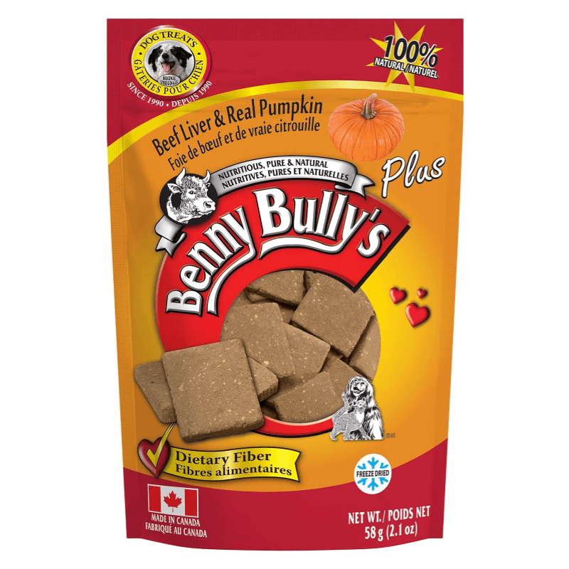 Freeze Dried Dog Treat - Beef Liver & Real Pumpkin - 58 g - J & J Pet Club - Benny Bully's