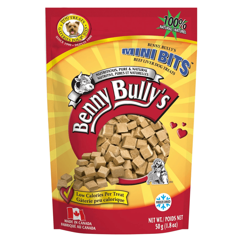 Freeze Dried Dog Treat - Beef Liver Mini Bits - J & J Pet Club - Benny Bully's